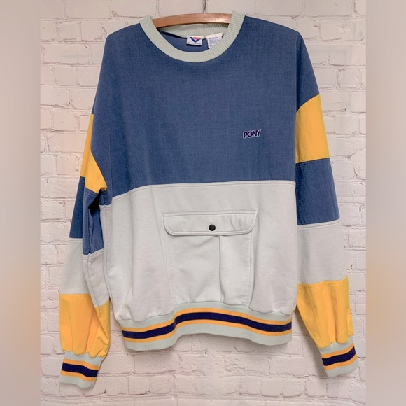 Pony Other - RARE Vintage Pony Chevron Sweatshirt Size XL
